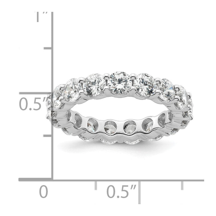 High-Quality 14K White Gold 3-Carat Diamond Eternity Band - Stylish Size 5.5-4