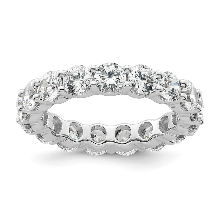 High-Quality 14K White Gold 3-Carat Diamond Eternity Band - Stylish Size 5.5-1