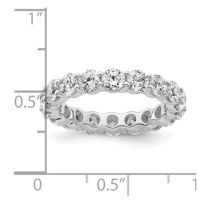 Buy 14K White Gold 3-Carat Diamond Eternity Band - Stylish Size 6 Jewelry-4
