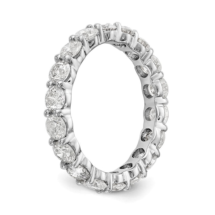 Buy Exclusive 14K White Gold 3 Carat Diamond Eternity Band - Size 7.5-4