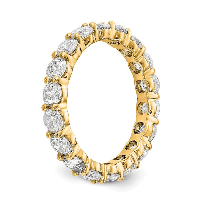 Shop Stylish 14K Gold 3-Carat Diamond Eternity Band - Size 7.5, Exclusive Design-4