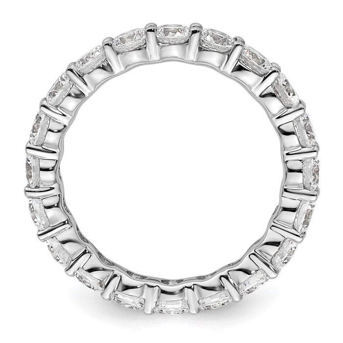 Shop 14K White Gold 3-Carat Diamond Eternity Band - Stylish Size 8 Ring-2