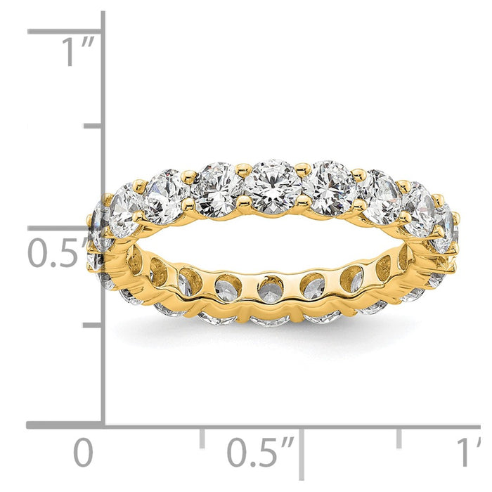 Exclusive 14K Gold 3-Carat Diamond Eternity Band - Stylish Size 8.5-4