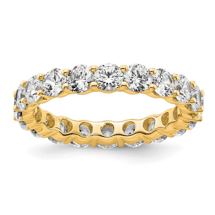Exclusive 14K Gold 3-Carat Diamond Eternity Band - Stylish Size 8.5-1