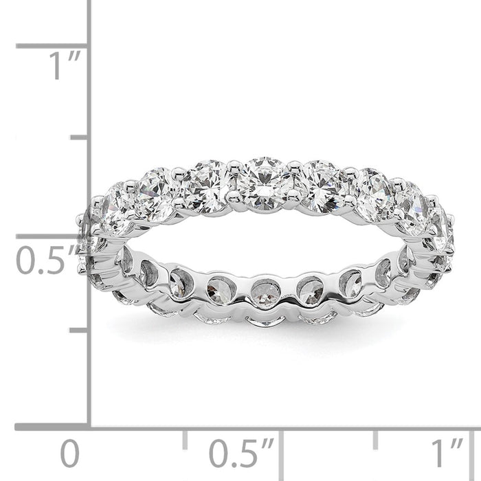 Shop Exclusive 3-Carat Diamond Eternity Band in 14K White Gold - Size 9, Stylish!-4