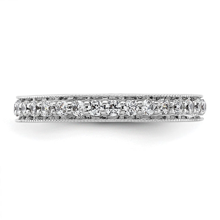 Exclusive 14K White Gold Vintage 1/2 Carat Diamond Eternity Band - Size 4.5-3