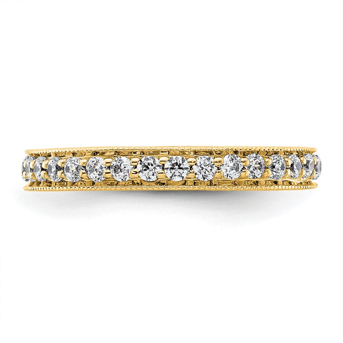 High-Quality 14K Gold Vintage 1/2 Carat Diamond Eternity Band - Size 4, Stylish Value-3