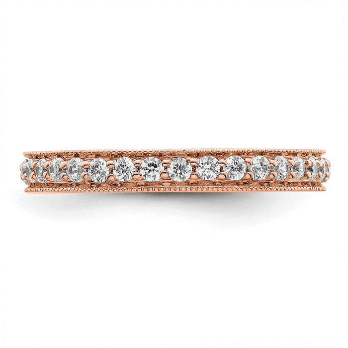 Buy Exclusive 14K Rose Gold Vintage 1/2 Carat Diamond Eternity Band - Size 5.5-3