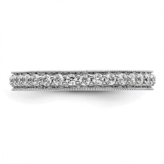 Exclusive 14K White Gold Vintage 1/2ct Diamond Eternity Band - Stylish Value Size 5.5-3