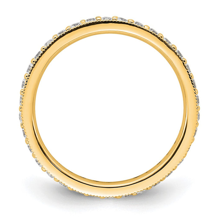 Buy Stylish 14K Polished Vintage 1/2 Carat Diamond Eternity Band - Size 5-2