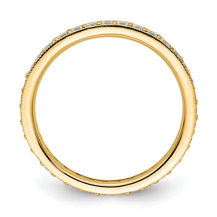 Buy Stylish 14K Polished Vintage Diamond Eternity Band, 1/2 Carat, Size 6.5-2