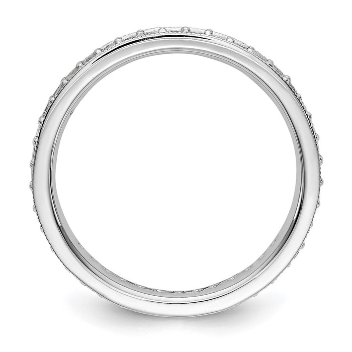 Exclusive 14K White Gold Vintage 1/2 Carat Diamond Eternity Band - Size 7-2