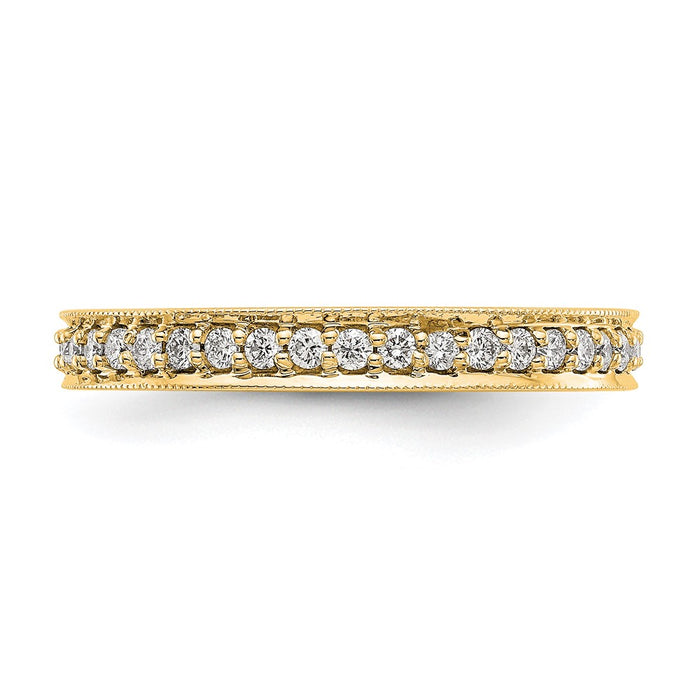 Buy Stylish 14K Polished Vintage Diamond Eternity Band, 1/2 Carat, Size 7.5-3