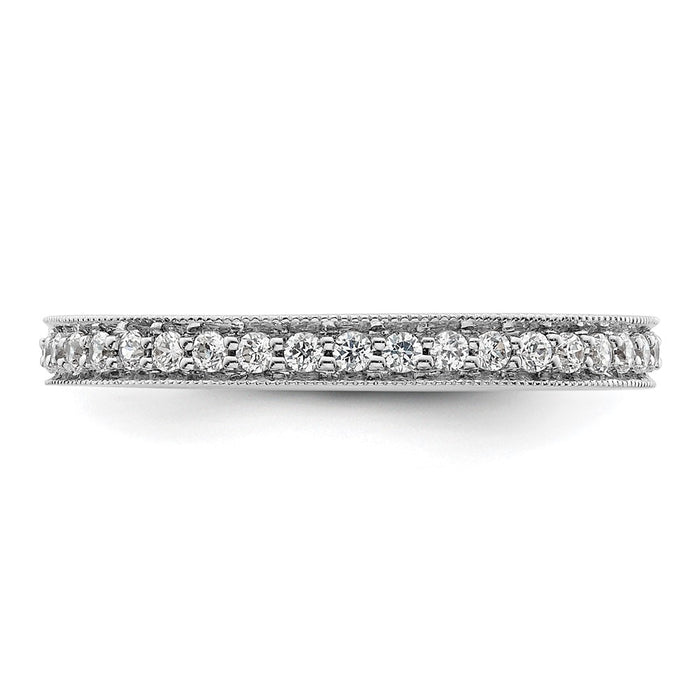 Shop Stylish 14K White Gold 1/2 Carat Diamond Eternity Band - Size 8 Value-3