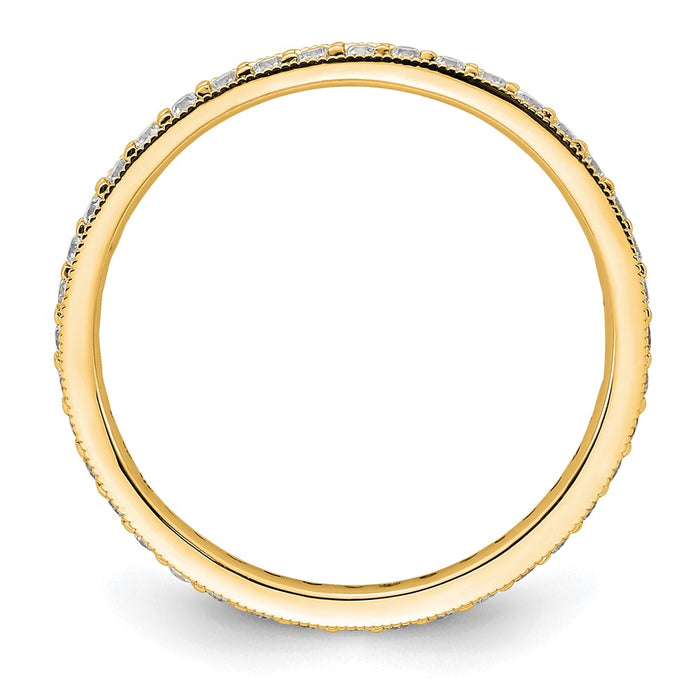 Buy Stylish 14K Polished Vintage 1/2 Carat Diamond Eternity Band - Size 8.5-2