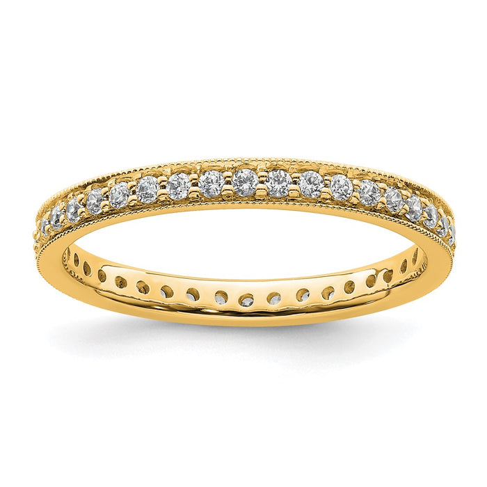 Buy Stylish 14K Polished Vintage 1/2 Carat Diamond Eternity Band - Size 8.5-1