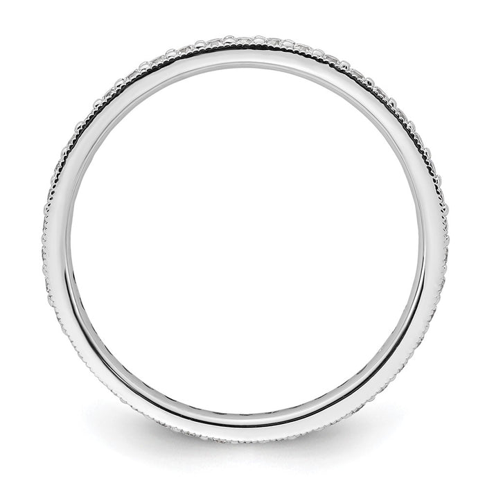 Shop Stylish 14K White Gold Vintage 1/2 Carat Diamond Eternity Band, Size 9-2