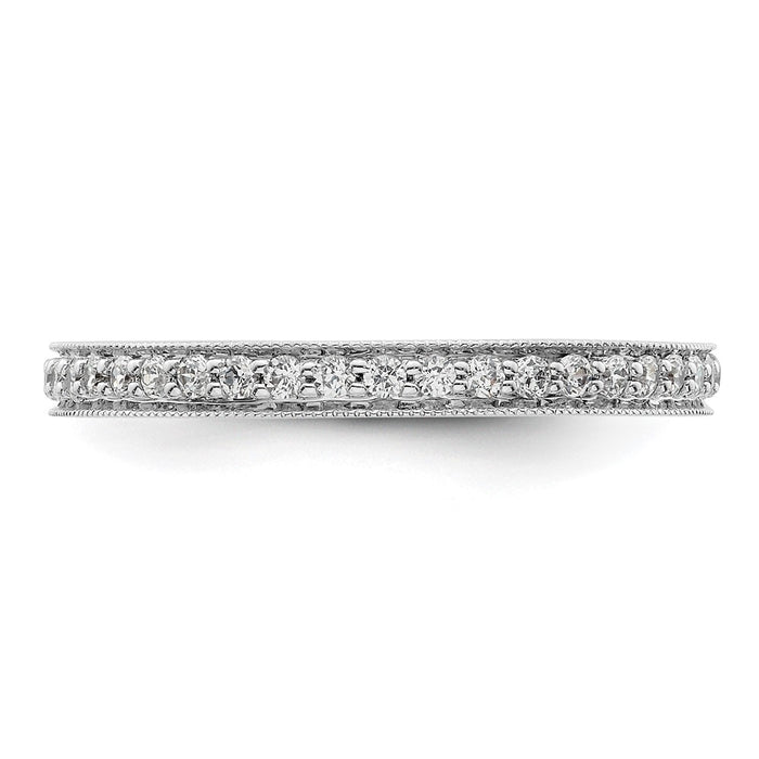 Shop Stylish 14K White Gold Vintage 1/2 Carat Diamond Eternity Band, Size 9-3