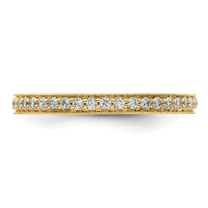 Exclusive 14K Gold Vintage 1/2 Carat Diamond Eternity Band - Stylish Size 9-3