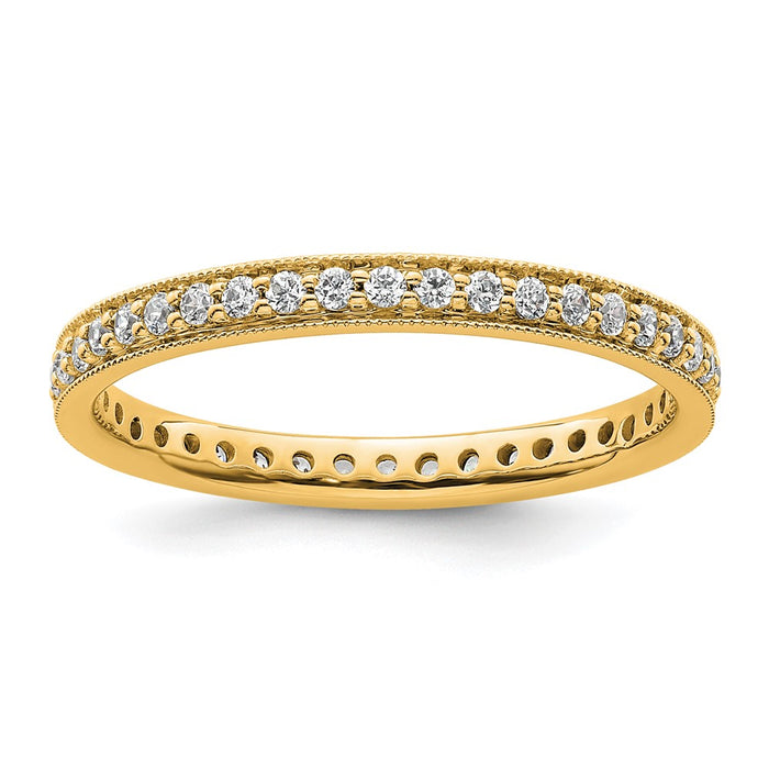 Exclusive 14K Gold Vintage 1/2 Carat Diamond Eternity Band - Stylish Size 9-1