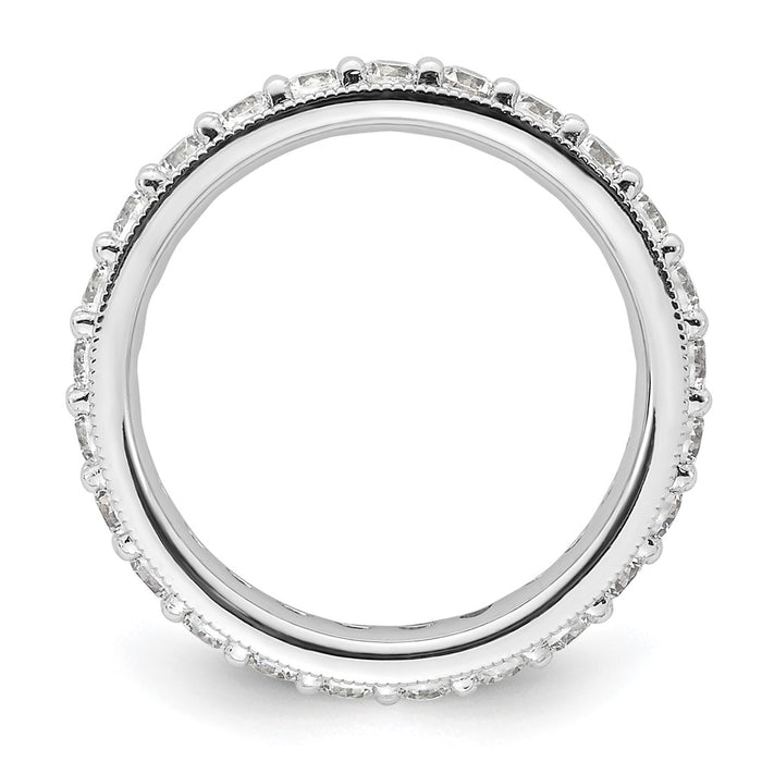 Exclusive 1-Carat Diamond Eternity Band in 14K White Gold - Size 4, Stylish Value-2