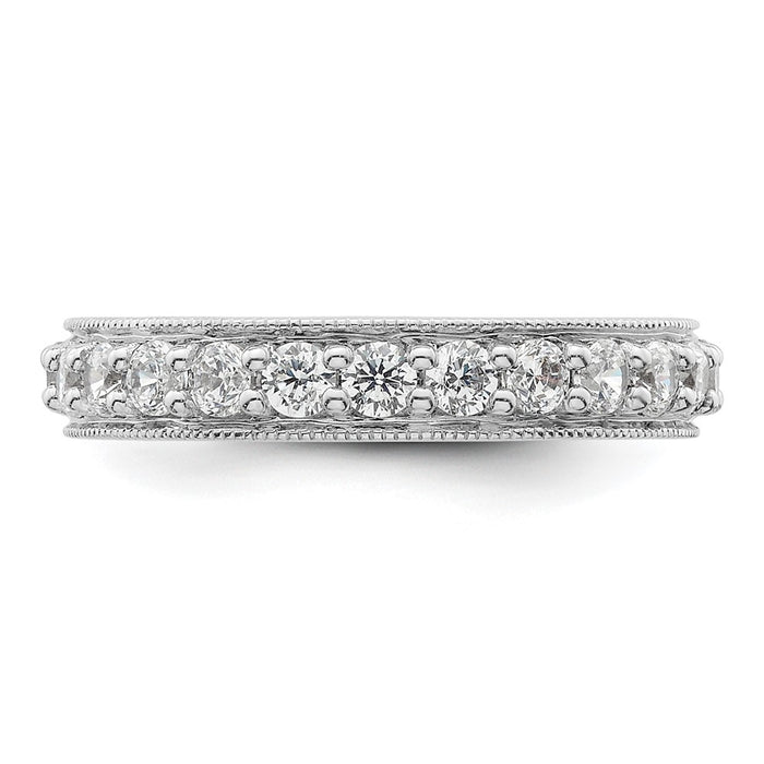 Shop Vintage 1 Carat Diamond Eternity Band in 14K White Gold - Stylish & Affordable-3