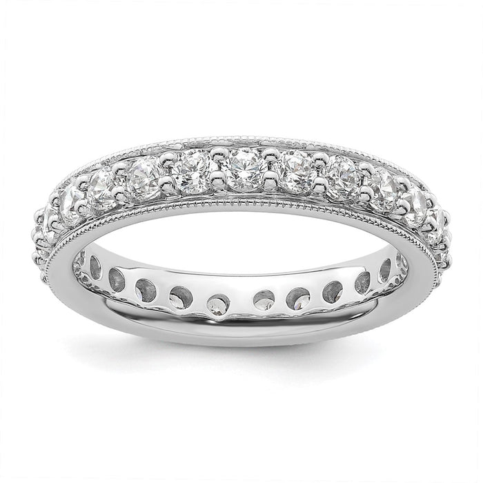 Exclusive 1-Carat Diamond Eternity Band in 14K White Gold - Size 4, Stylish Value-1