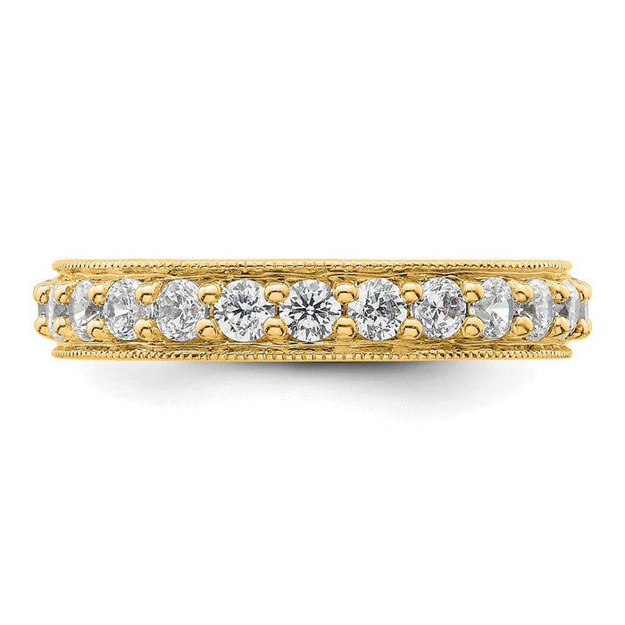 Buy 14K Gold Vintage 1-Carat Diamond Eternity Band - Stylish Size 4 Jewelry-3