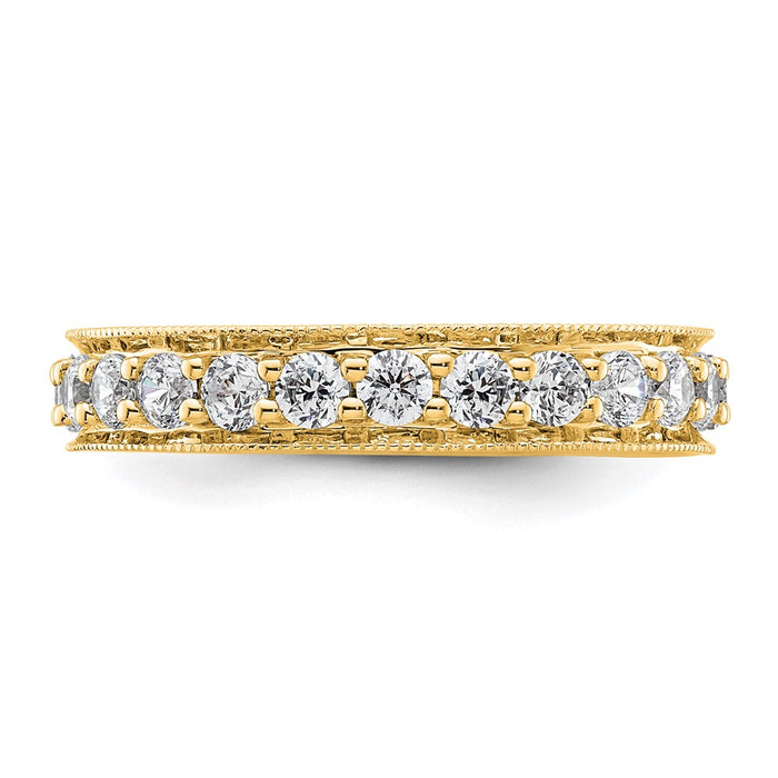 High-Quality 14K Gold Vintage 1 Carat Diamond Eternity Band - Size 5, Stylish Price-3