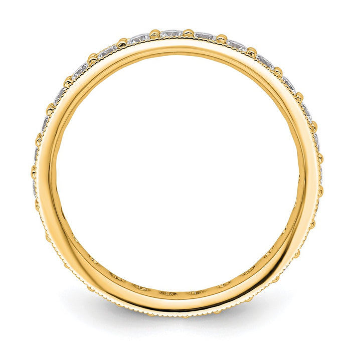 Buy Stylish 14K Polished Vintage 1 Carat Diamond Eternity Band - Size 6-2