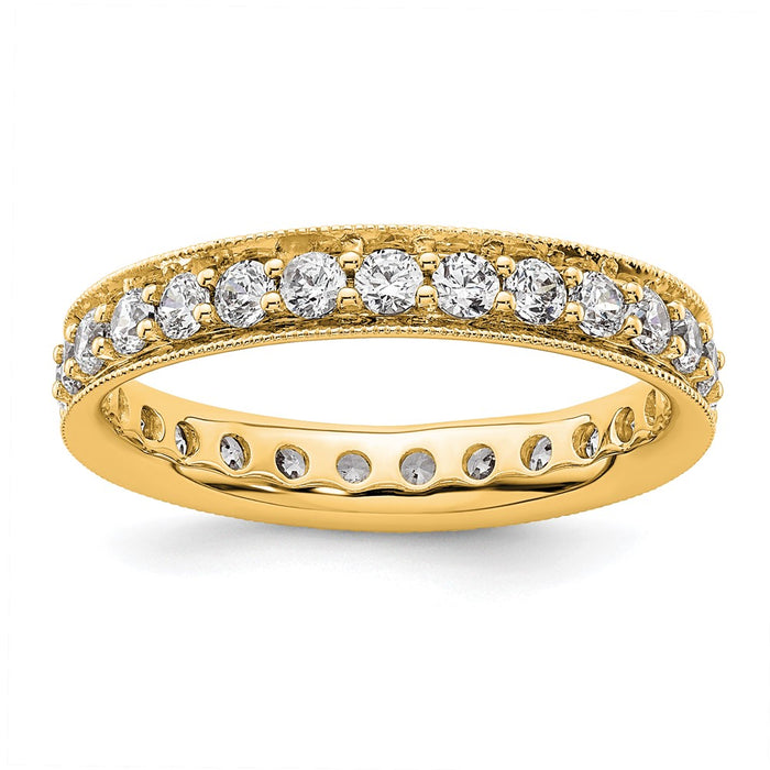 Buy Exclusive 1 Carat Diamond Eternity Band in 14K Gold - Size 6.5, Stylish!-1