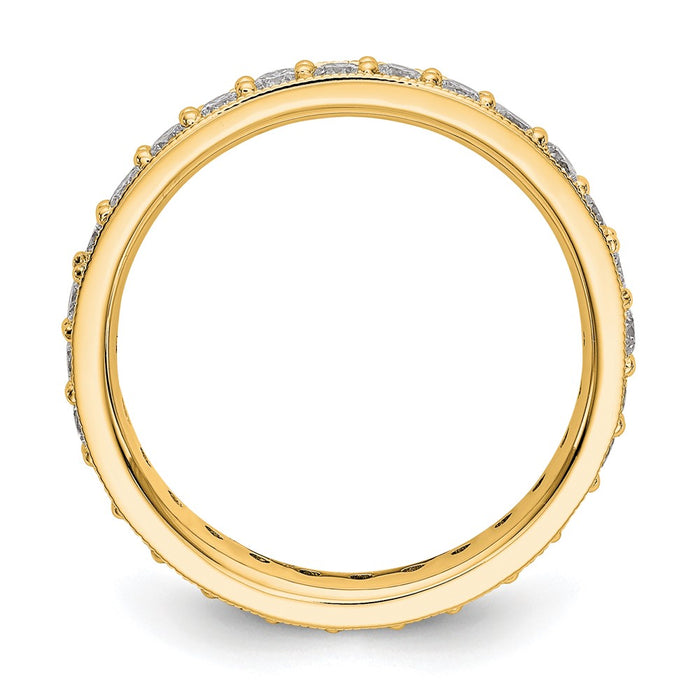 Buy Exclusive 14K Polished Vintage 1 Carat Diamond Eternity Band - Size 7, Stylish Value!-2