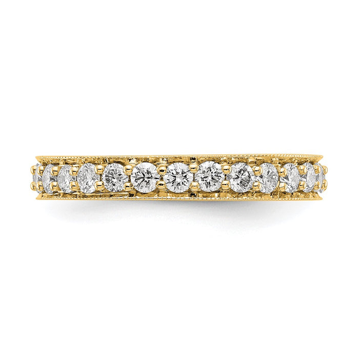 Buy Exclusive 14K Polished Vintage 1 Carat Diamond Eternity Band - Size 7, Stylish Value!-3
