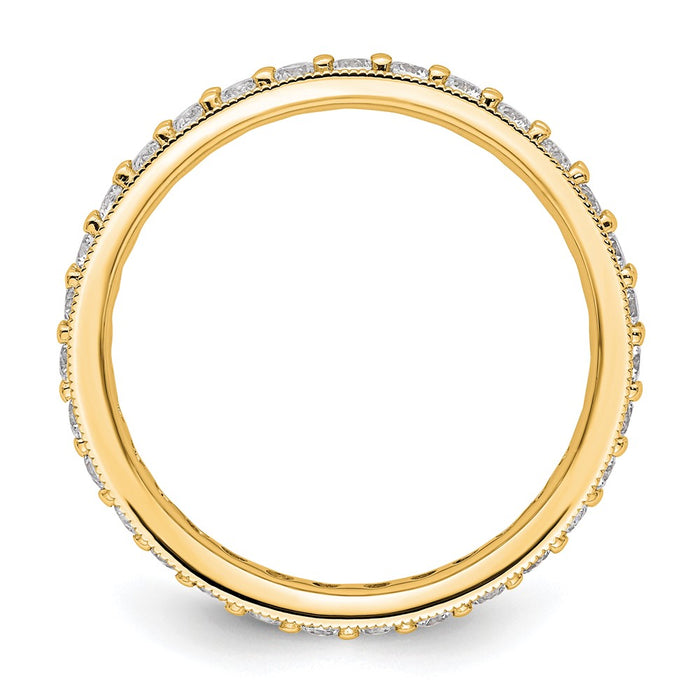 Buy Stylish 14K Gold Vintage 1 Carat Diamond Eternity Band - Size 8-2
