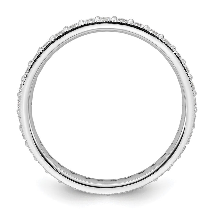 High-Quality 14K White Gold 1-Carat Diamond Eternity Band - Stylish Size 9-2