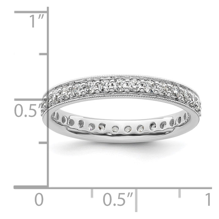 High-Quality 14K White Gold 1-Carat Diamond Eternity Band - Stylish Size 9-4
