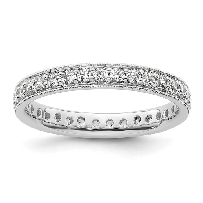 High-Quality 14K White Gold 1-Carat Diamond Eternity Band - Stylish Size 9-1