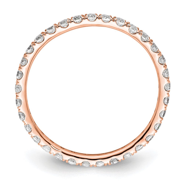 Buy Exclusive 14K Rose Gold 1/2 Carat Diamond Eternity Band - Size 4, Stylish Design-2