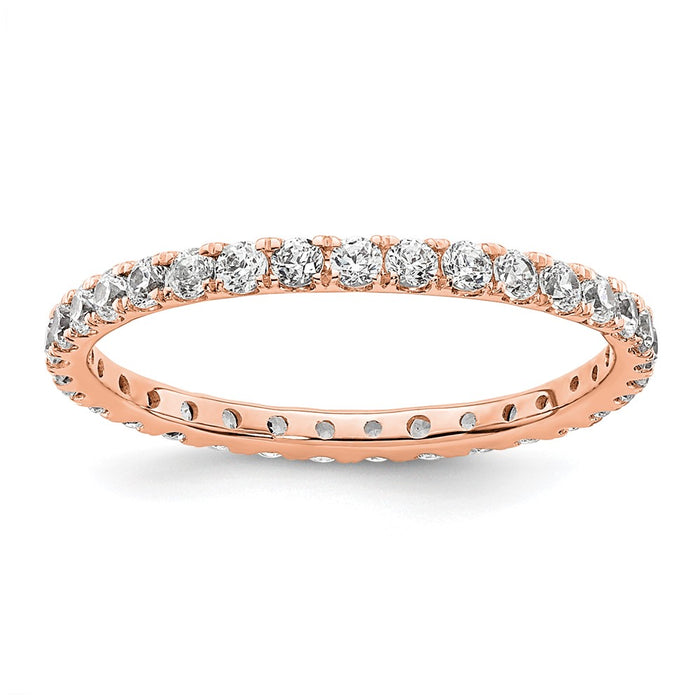 Buy Exclusive 14K Rose Gold 1/2 Carat Diamond Eternity Band - Size 4, Stylish Design-1