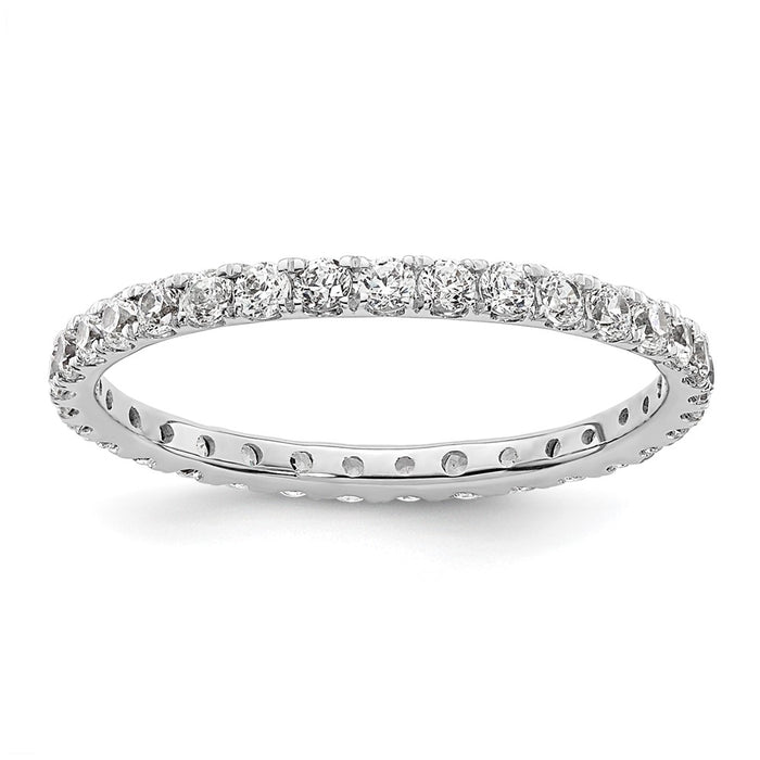 Buy Stylish 14K White Gold 1/2 Carat Diamond Eternity Band - Size 4 Clearance-1