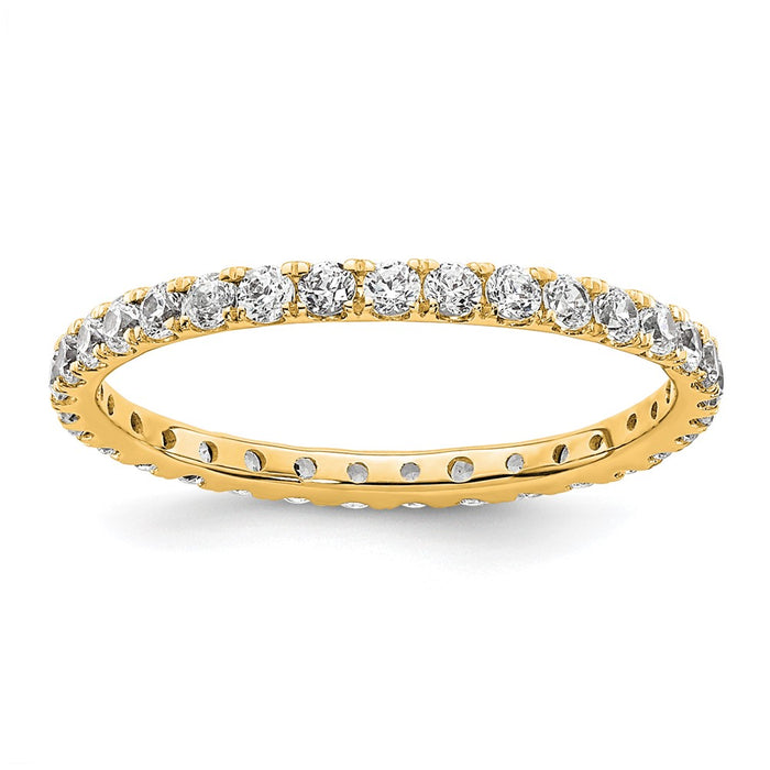 High-Quality 14K Gold 1/2 Carat Lab-Grown Diamond Eternity Band - Stylish Value-1