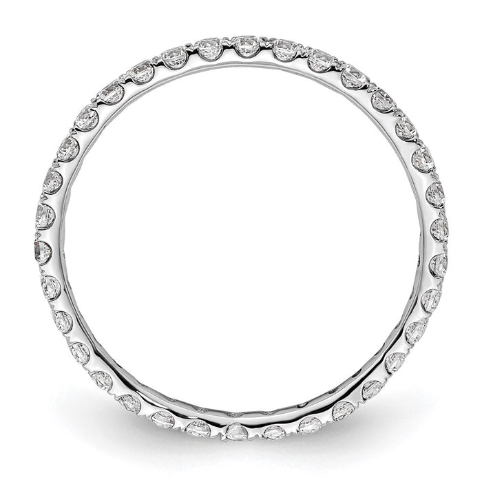 Shop Exclusive 14K White Gold Eternity Band with 1/2 Carat Diamond - Size 5.5-2