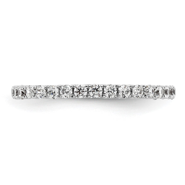 Exclusive 14K White Gold 1/2 Carat Diamond Eternity Band - Stylish Size 5.5-3