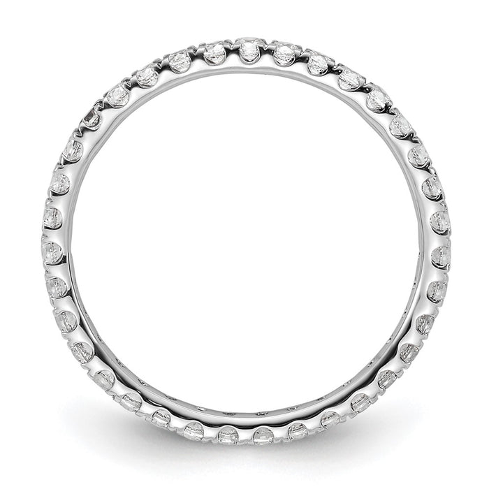 Shop Stylish 14K White Gold 1/2 Carat Lab-Grown Diamond Eternity Band, Size 6.5-2