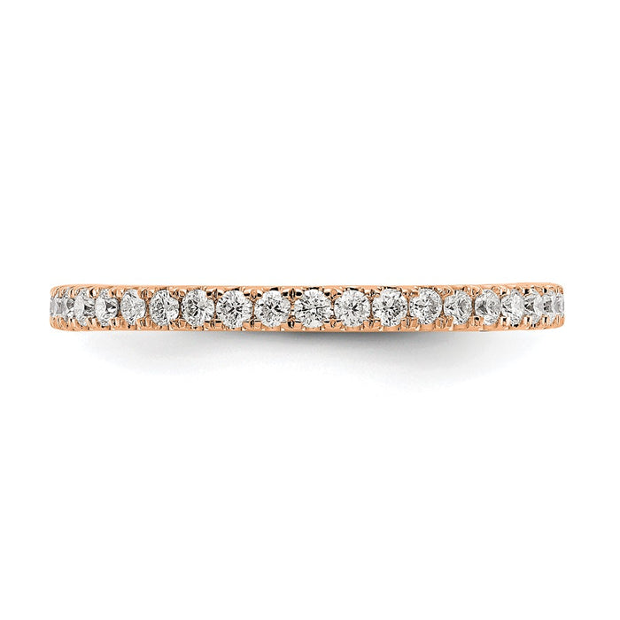 Buy 14K Rose Gold Eternity Band - 1/2 Carat Lab-Grown Diamond, Size 7.5-4