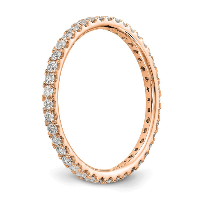 Buy 14K Rose Gold Eternity Band - 1/2 Carat Lab-Grown Diamond, Size 7.5-5