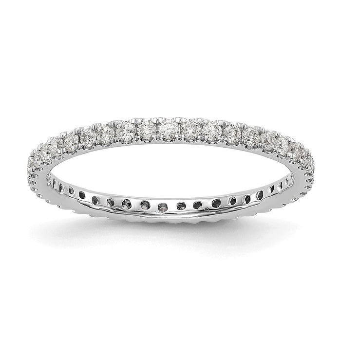 Shop Stylish 14K White Gold 1/2 Carat Lab-Grown Diamond Eternity Band - Size 5-1