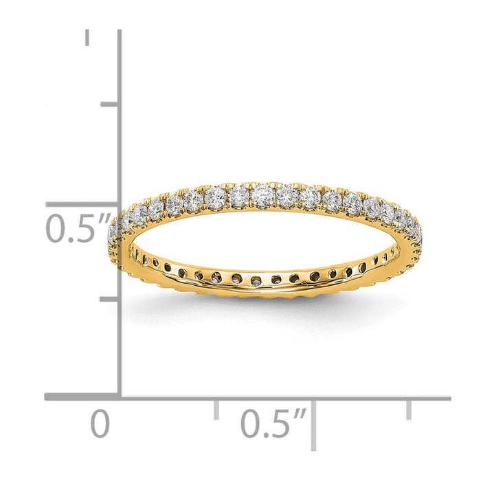 Shop Luxury 14K Polished 1/2 Carat Diamond Eternity Band - Size 7, Stylish Design-5