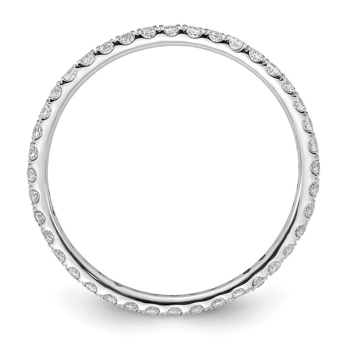 Shop 14K White Gold 1/2 Carat Diamond Eternity Band - Stylish & Affordable Size 8.5-2