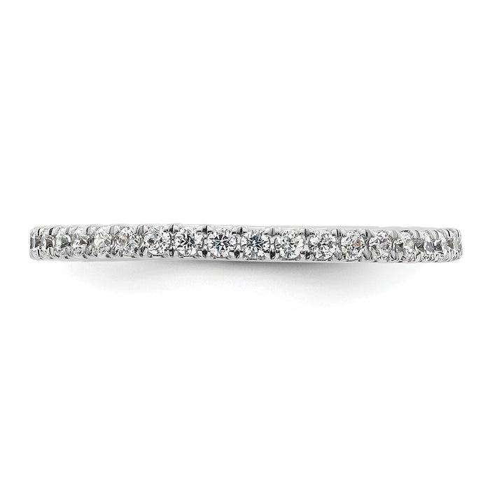 High-Quality 14K White Gold 1/2 Carat Lab-Grown Diamond Eternity Band, Stylish Size 8-3